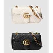 7위 [유명유튜버가 반한제품]영상 Gucci 구찌 마몬트 마틀라세 백 화이트,블랙 & 미니,스몰,미디움 443497