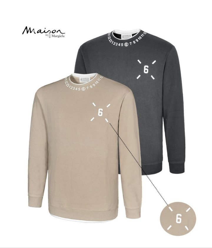 MAISON MARGIELA 메종마르지엘라 넥라인 맨투맨