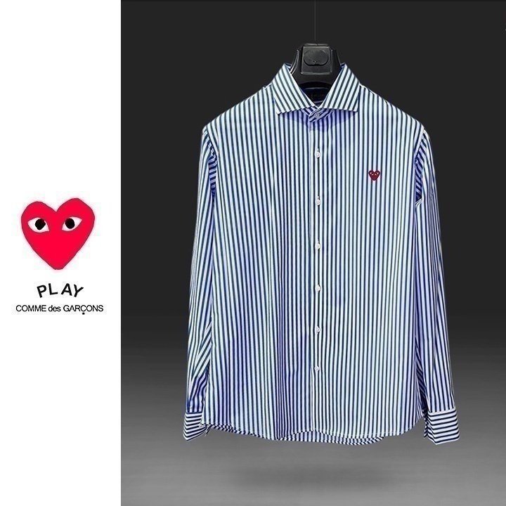 COMME DES GARCONS 꼼데가르송 스트라이프 카라 셔츠 2COLOR