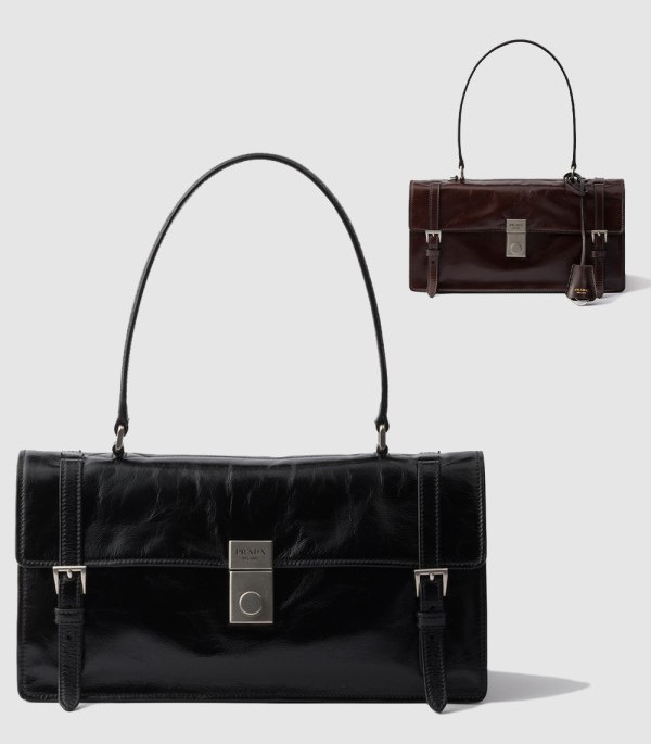 PRADA 프라다 미디엄 가죽 핸드백 1BN026 3COLOR