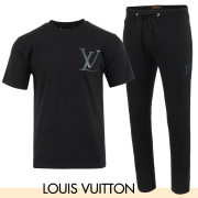 LOUIS VUITTON 루이비통 투톤 엠보 나염 반팔 & 긴바지 셋트