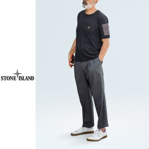 ●6월 판매 18위● STONE ISLAND 스톤아일랜드 라미 오픈카라 반팔셔츠 히든 버튼 드라이핏 반팔 2COLOR