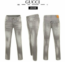 GUCCI 구찌 백로고 그레이 슬림 일자진