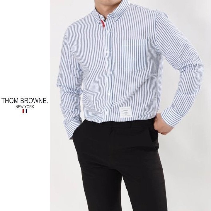 THOM BROWNE 톰브라운 시어서커 히든 띠 셔츠 2COLOR