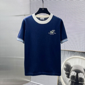 DIOR 디올 포켓 멀티자수 라운드 반팔티