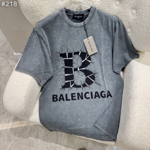BALENCIAGA 발렌시아가 B로고 데미지 워싱 티셔츠