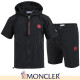 MONCLER 몽클레어 레드 패치 우븐 집업 하프 셋업