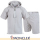MONCLER 몽클레어 그레이 패치 우븐 집업 하프 셋업