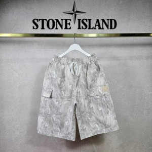 STONE ISLAND 스톤아랜드 물 워싱 버뮤다 카고 밴딩 팬츠 2COLOR