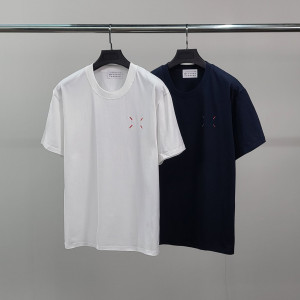 MAISON MARGIELA 메종마르지엘라 로고자수 코튼 반팔티