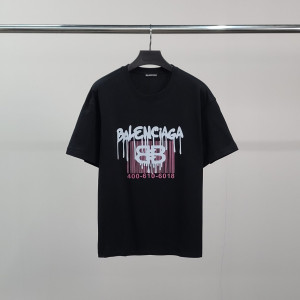 BALENCIAGA 발렌시아가 바코드 페인팅 코튼 반팔티