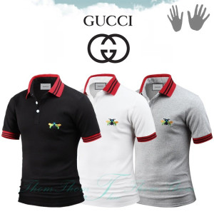 GUCCI 구찌 왕벌 시보리 반팔 카라티