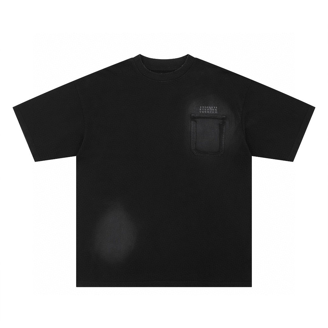 MAISON MARGIELA 메종마르지엘라 빈티지워싱 자수 반팔티