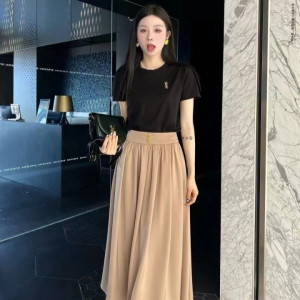 SAINT LAURENT 생로랑 롱치마 반팔 셋트