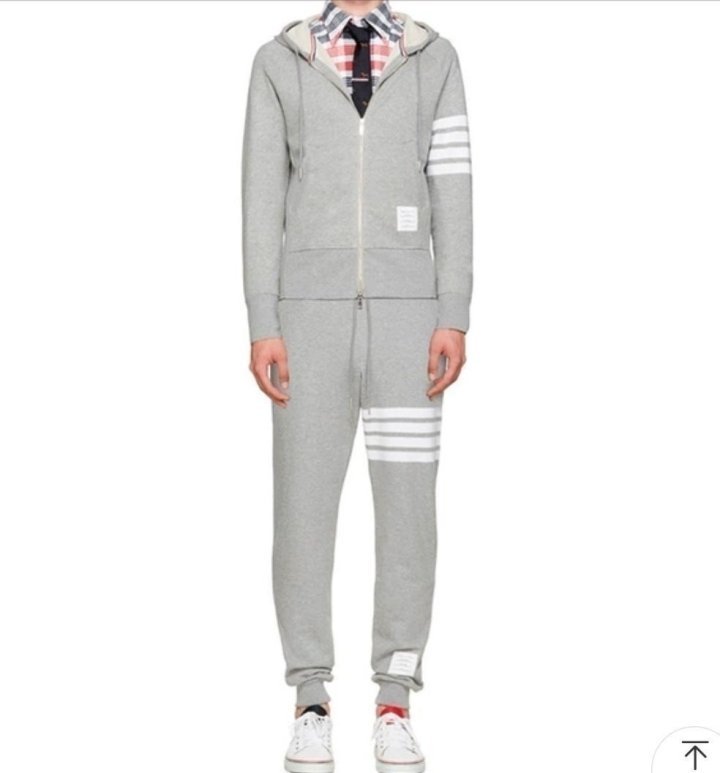 THOM BROWNE 톰브라운 사선완장 시그니쳐 코튼 후드집업 & 스웻팬츠 세트 3COLOR