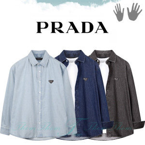 PRADA 프라다 오버핏 데님 셔츠 3COLOR