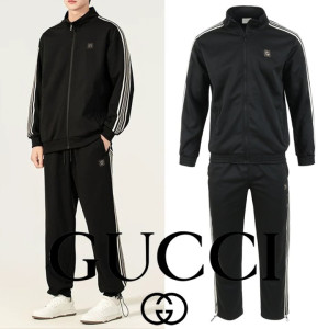 GUCCI 구찌 스트라이프 스틸로고 집업 셋업