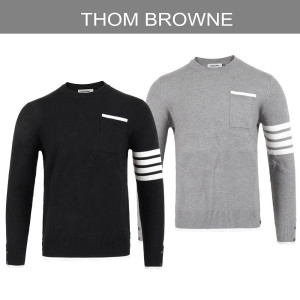 THOM BROWNE 톰브라운 사선 밀라노 스티치 티핑 램스울 니트