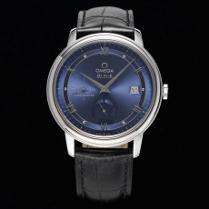 OMEGA 오메가 드빌 네이비 다이얼 드레스 워치 가죽 스트랩 424.13.40.21.03.002