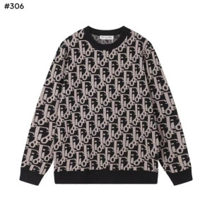 DIOR 디올 자카드 라운드 니트 스웨터