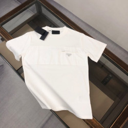 PRADA 프라다 삼각로고 라운드 티셔츠