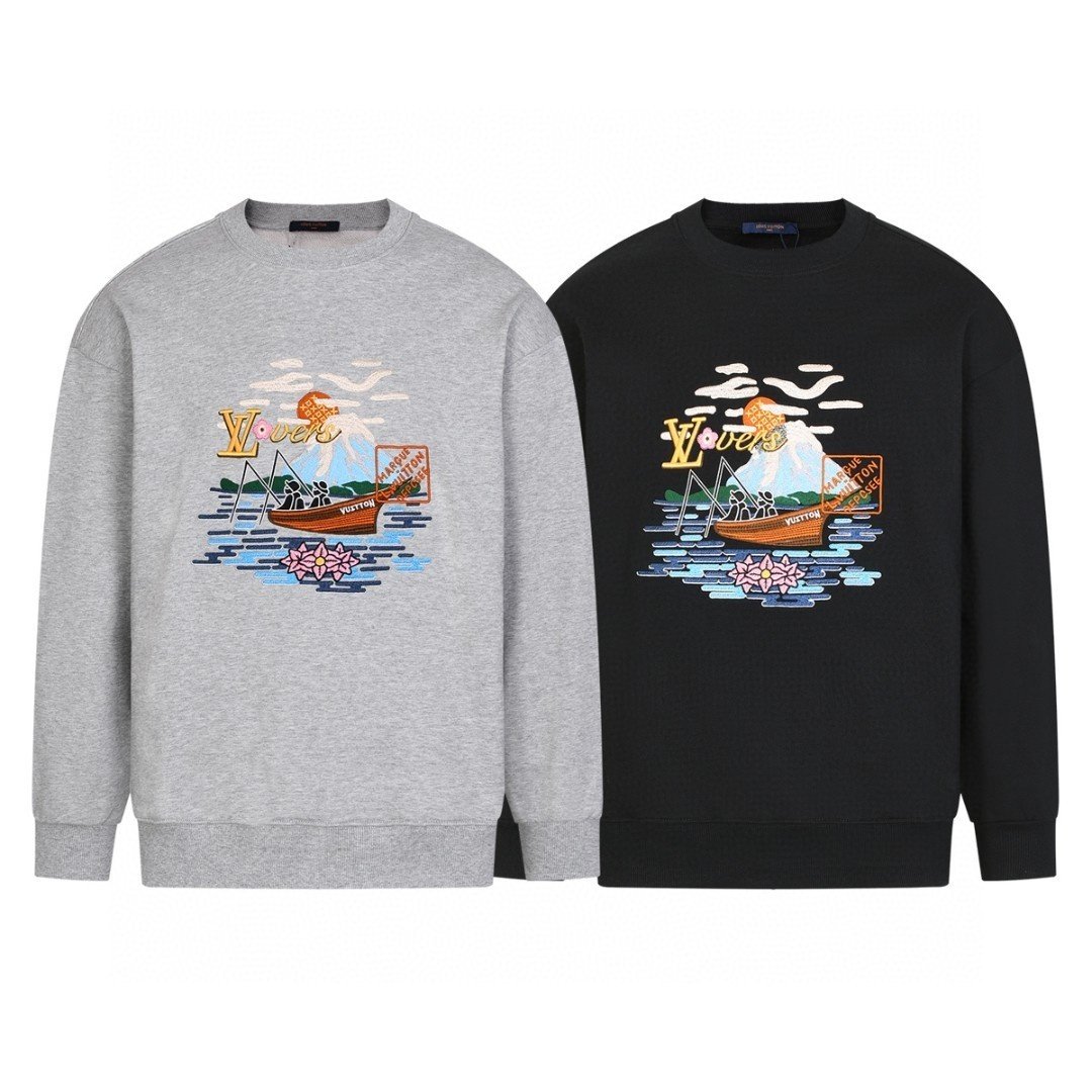 LOUIS VUITTON 루이비통 엠브로이 자수 맨투맨 2COLOR