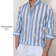THOM BROWNE 톰브라운 댄디 스트라이프 워싱 린넨 셔츠