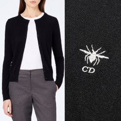 DIOR 디올 꿀벌자수 라운드 가디건