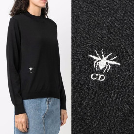 DIOR 디올 꿀벌자수 라운드 니트