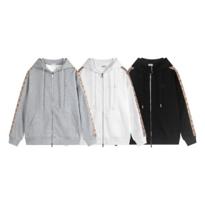 BURBERRY 버버리 체크 트리밍 후드집업