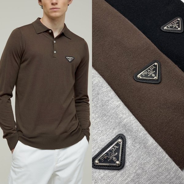 PRADA 프라다 플레이트 카라 니트