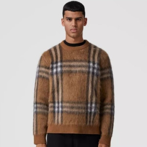 BURBERRY 버버리 모헤어 체크 니트