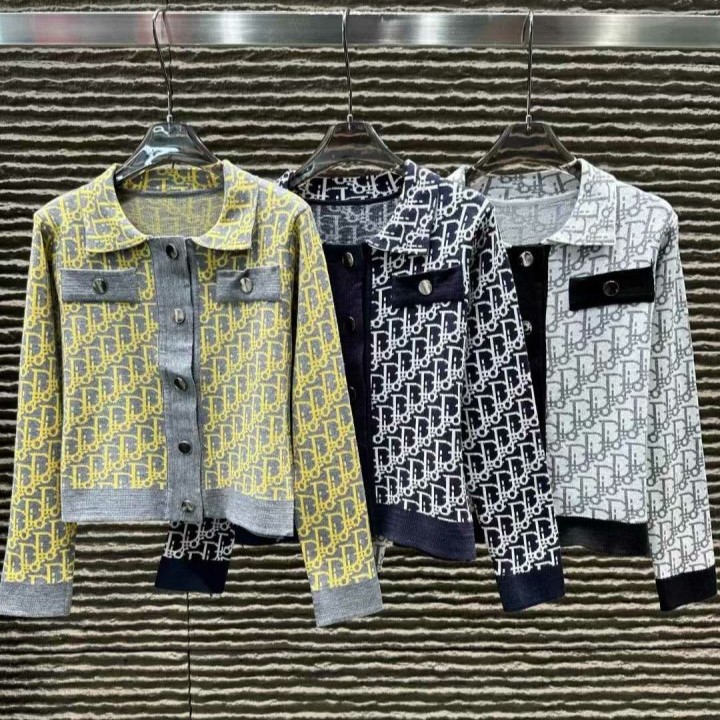 DIOR 디올 자카드 니트 가디건