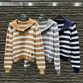 DIOR 디올 스트라이프 라펠 니트