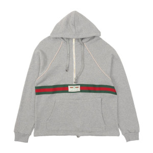 GUCCI 구찌 웹 하프 집업 스웨트 셔츠