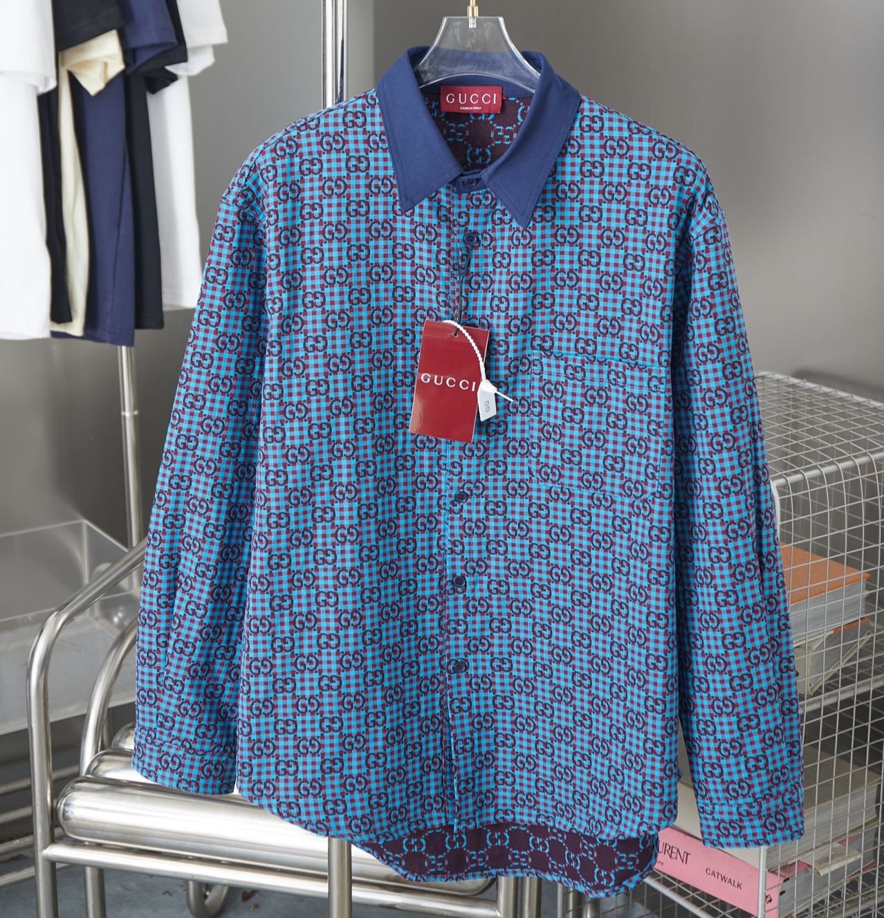 GUCCI 구찌 비쉬 자카드 셔츠