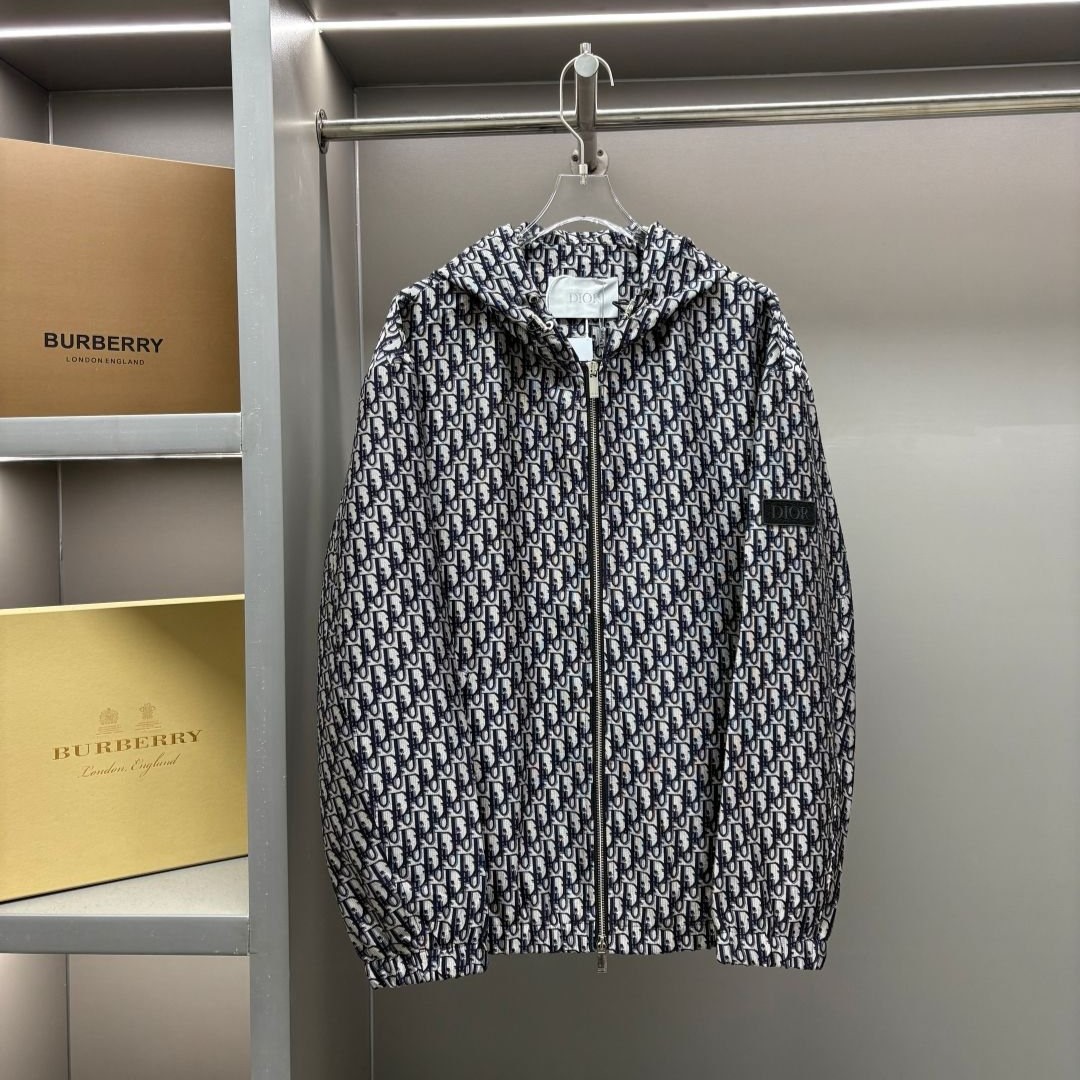 DIOR 디올 오블리크 후드 집업 자켓 　