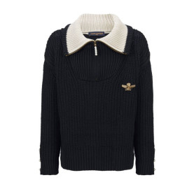 LOUIS VUITTON 루이비통 청키 울 블렌드 하프 집업