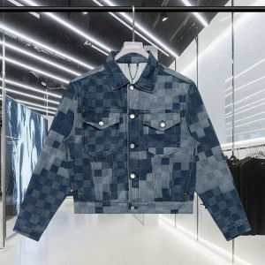 LOUIS VUITTON 루이비통 & NIGO 퍼렐 다미에 클래식 데님 자켓