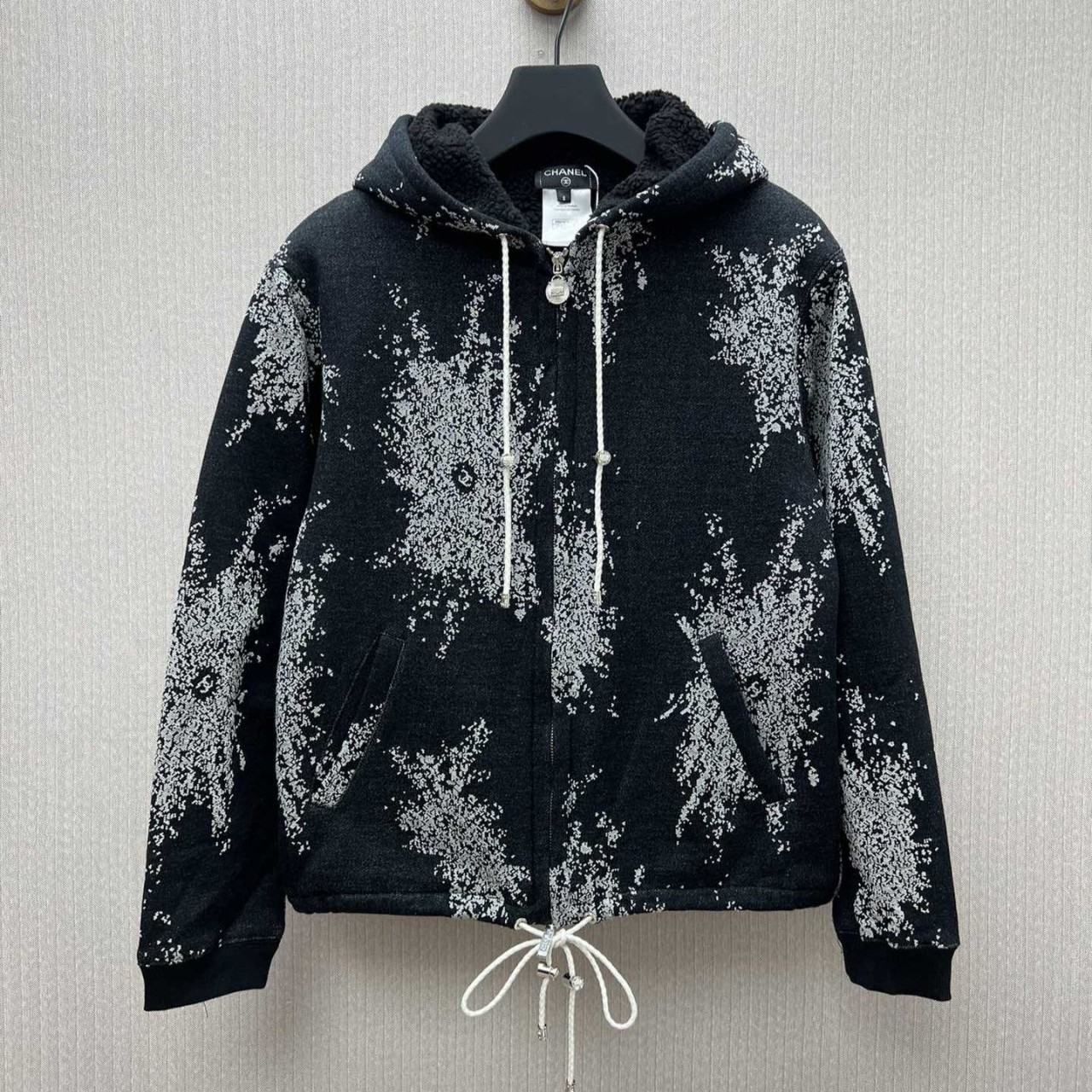 CHANEL 샤넬 플리스 후드 자켓