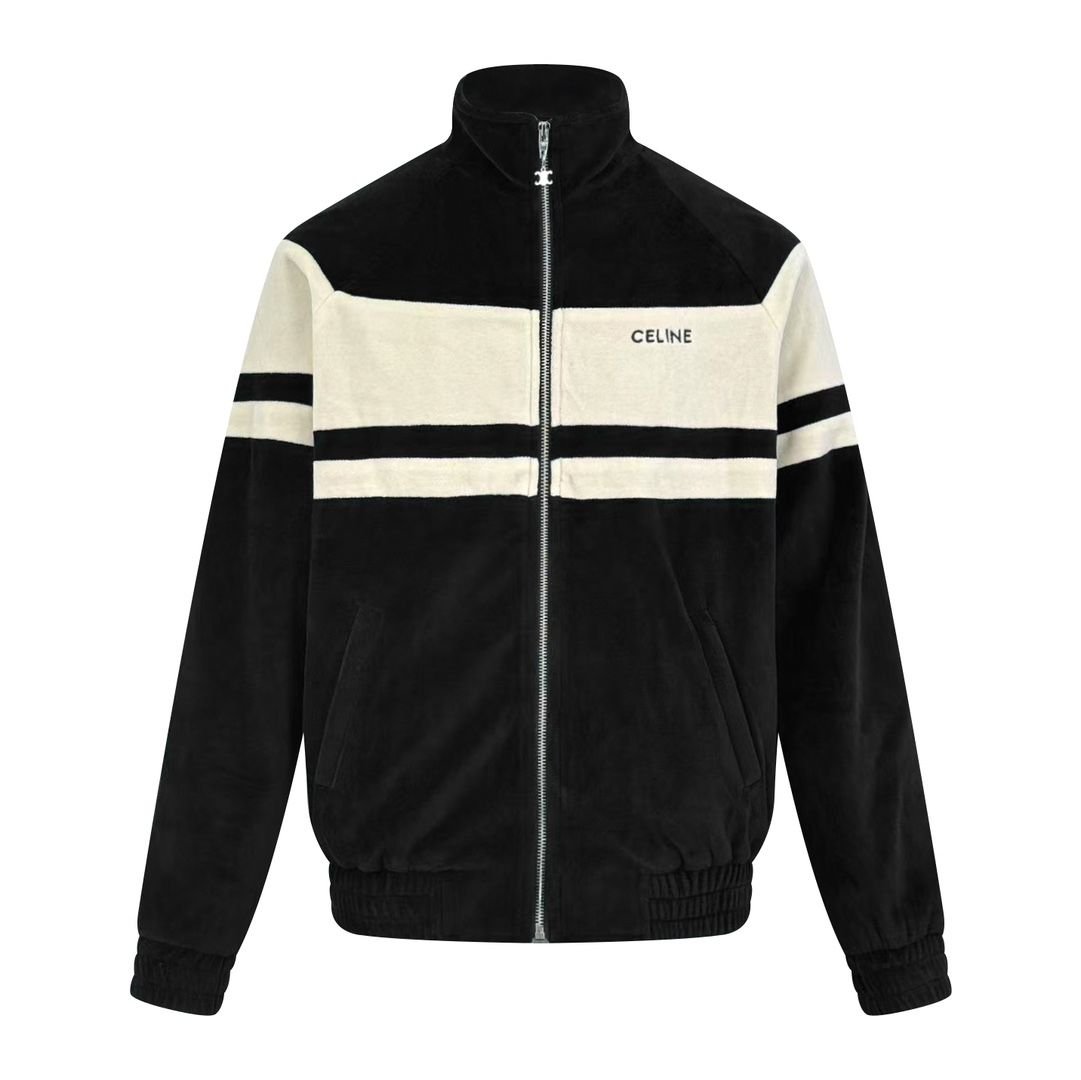 CELINE 셀린느 벨루어 트랙 집업 자켓