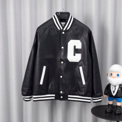 CELINE 셀린느 레더 바시티 자켓