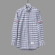 THOM BROWNE 톰브라운 스트라이프 암밴드 체크 셔츠
