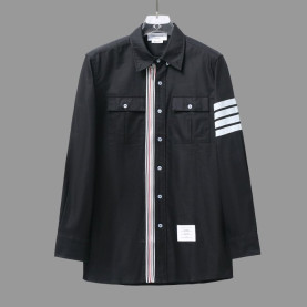THOM BROWNE 톰브라운 지퍼 사선완장 셔츠