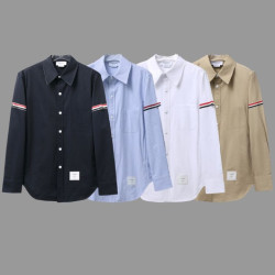 THOM BROWNE 톰브라운 스트라이프 암밴드 셔츠 자켓