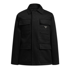 PRADA 프라다 메탈 플레이트 코튼 자켓