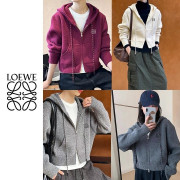 LOEWE 로에베 배색끈 니트 후드집업