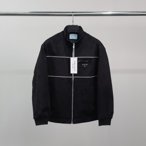 PRADA 프라다  로고와펜 라인 스웨이드 자켓