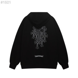 CHROME HEARTS 크롬하츠 대거 포인트 레더 크로스 후드 집업 자켓
