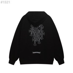 CHROME HEARTS 크롬하츠 대거 포인트 레더 크로스 후드 집업 자켓